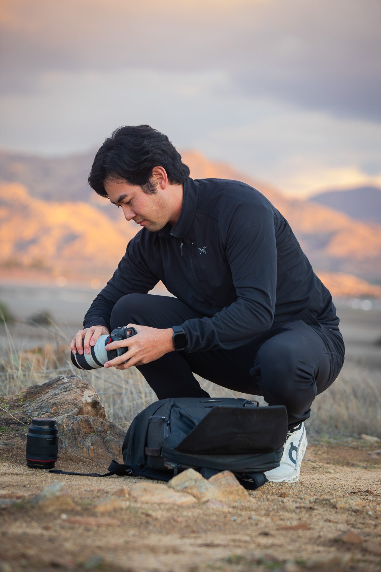 Dr. Matthew Im outdoors at sunrise